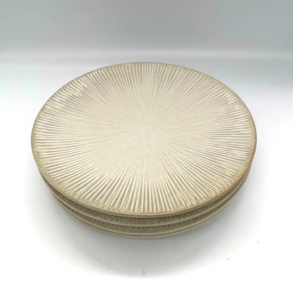 Colin Cowie Lotus Leaf JC Penney Set of 4 Tan Salad Plates 9